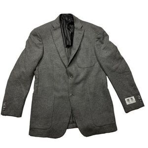 Austin Reed Signature Men's Grey‎ Wool Blazer Size 40R Two-Button Notch Lapel